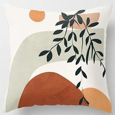 Home Decor Women & Plants Geometric Digital Print Pillowcases Pattern Cushion Cover Suitable For Sofa Bedroom Car Pillow Cover