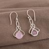 Rose Chalcedony Gemstone Jewelry, 925 Sterling Silver Earrings Jewelry, Handmade Gorgeous Earrings Gift For Women