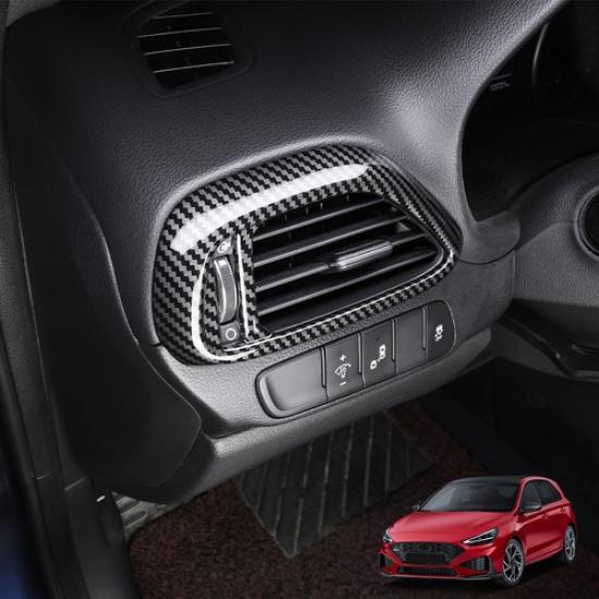 Tuning Carbon Fiber Air Vent Outlet Cover Trim For Hyundai I30 I30N 2017-2025