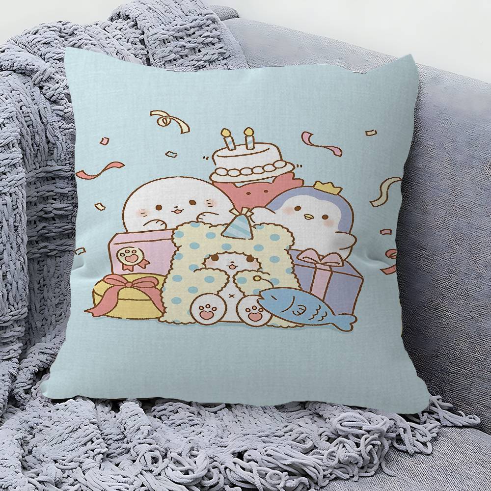 Cute Cartoon M-Marumofubiyori Stitch Lucky Dragon Pillow Cover Sofa Cushion Cover Home Room Decoration Children Gift