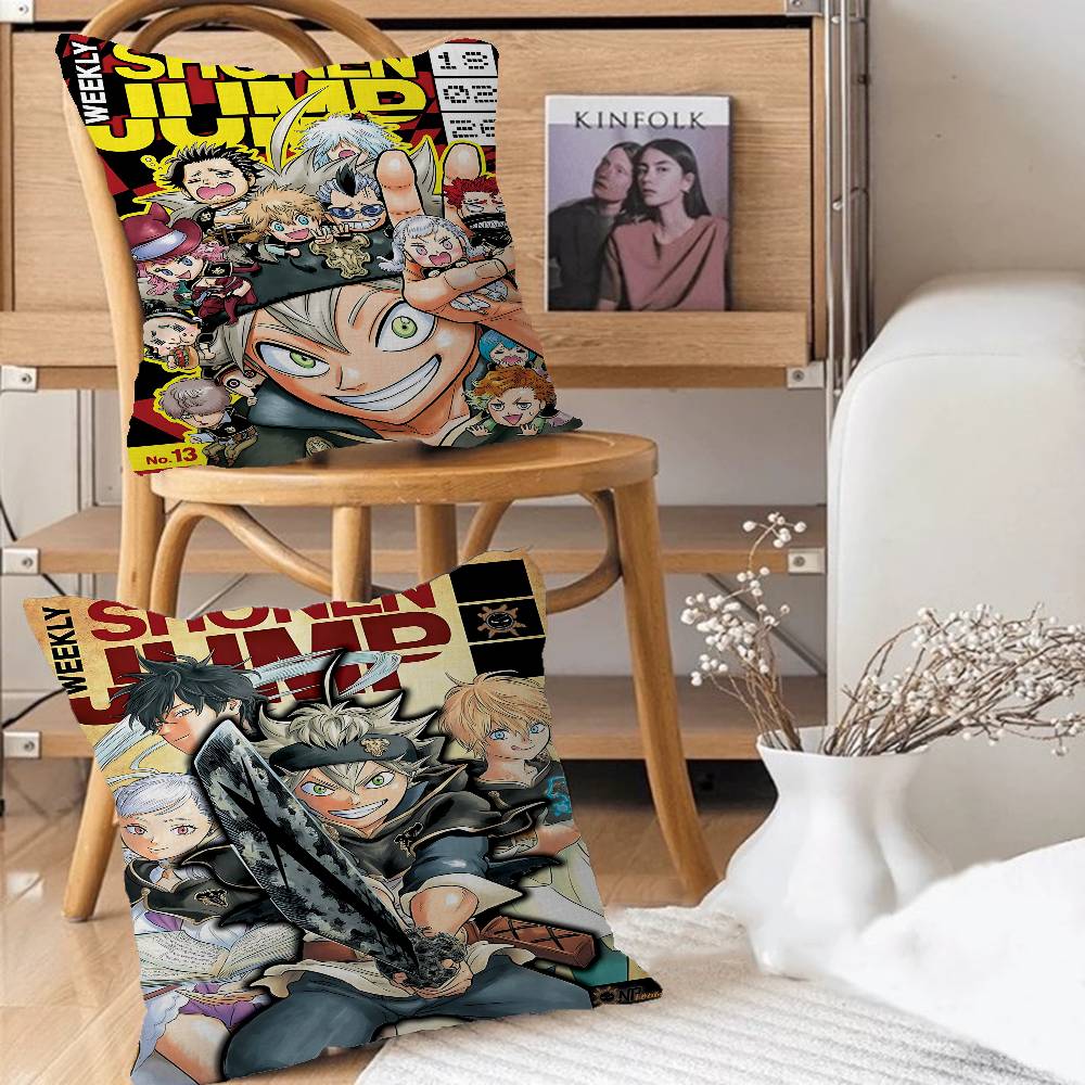 Anime Black Clover Cushion Cover Pillowcase Upholstery Sofa Throw Pillow Home Decor Pillowcas