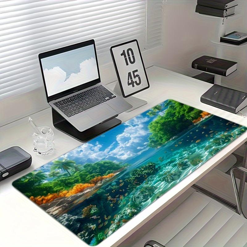 Underwater Ocean Scenery Large Gaming Mouse Pad NonSlip Rubber Base Precision Stitched Edges 300x800x2mm