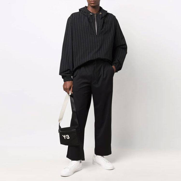 Y-3 Casual Pants Men's Black Moderate Straight Fit Pants HB3387