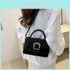 Chic Pu Small Square Handbag For Women Stylish Street Trend Shoulder Bag