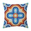 Blue Theme Simple Pattern Printed Pillow Cover Home Decor Geometric Mandala Sofa Cushion