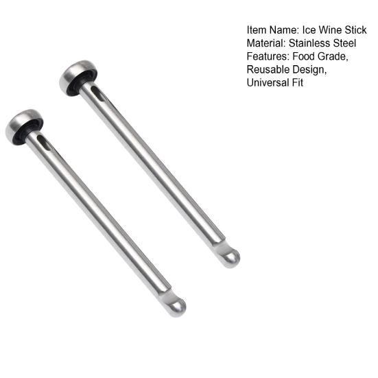 2ks Pivní chladící tyčinka Znovu použitelný materiál Opakovaně použitelné tyčinky na chlazení nápojů Nerezová tyčinka na ledové víno s otvírákem na láhve
