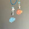 Cute Cartoon Fish Pendant Necklace for Girls Colorful Rope Chain Necklace Best Friends Necklace Friendship Accessories