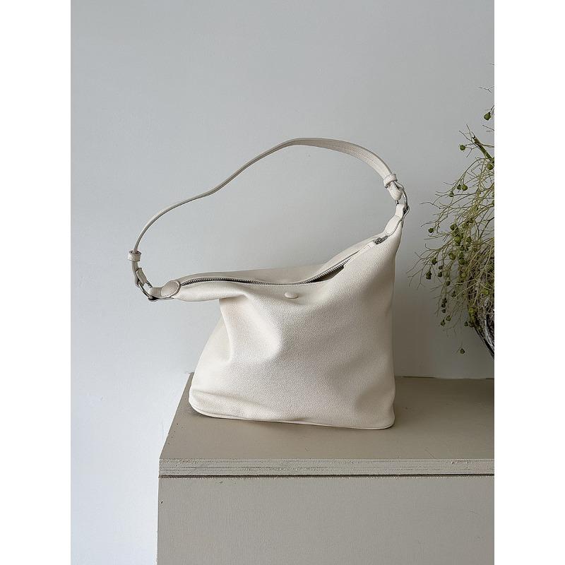 Soft leather commuter tote bag large capacity women's niche versatile shoulder nylon bag casual student messenger bag women