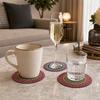 8PCS Coasters, Colorful Wood with Non-Slip Coasters, Heat Insulation Waterproof Drink Holder, for Home Office Dining Table