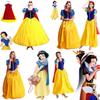 Enchanting Snow White Women Costume Princess Dress With Bustle And Headband For Halloween