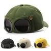 Sun Hat with Sunglasses Decor Breathable UV Proof Lightweight Baseball Hat Sunshade Headwear Versatile Daily Wear