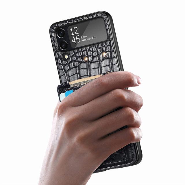 Anti -Shock Full Protection Leather Wallet Case For Samsung Galaxy Z Flip4 5g Flip 4 Zflip4 Card Holder Phone Accessories