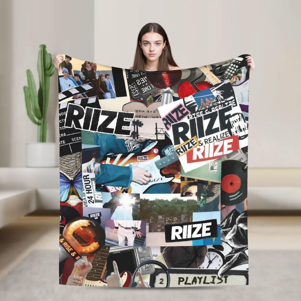 Soft Warm Blanket Travel Office RIIZING SOHEE Riize KPOP Throw Blanket  Flannel Bedspread For Outdoor Fashion Sofa Bed Cover