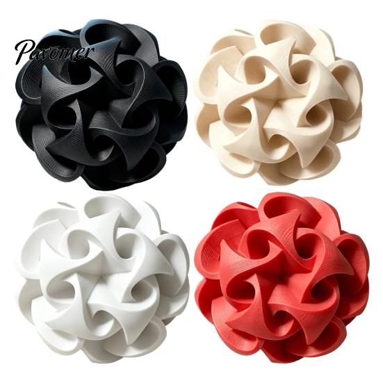 Moderne Geometrische Tischornamente 3D-gedruckte Hohlkugel-Skulptur, Abstrakte Verdrehte Blume Dekorative Linien-Statuen Kugel-Ornament, Schreibtischdekoration für