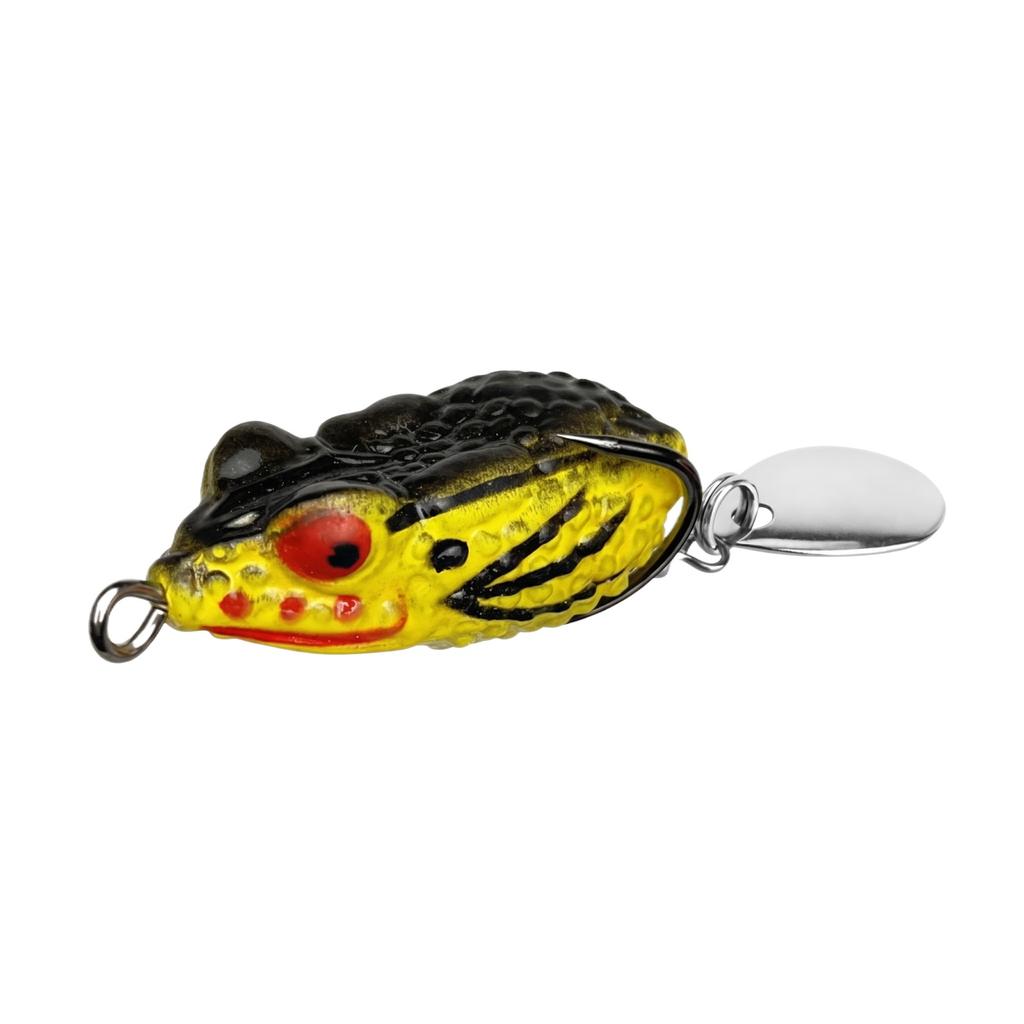 Fishing Lure Frog Soft Bait 5g Lightweight Durable Material Designed for Bass and Predator Fish with Metal Spinner Tail for Enhanced Water Movement