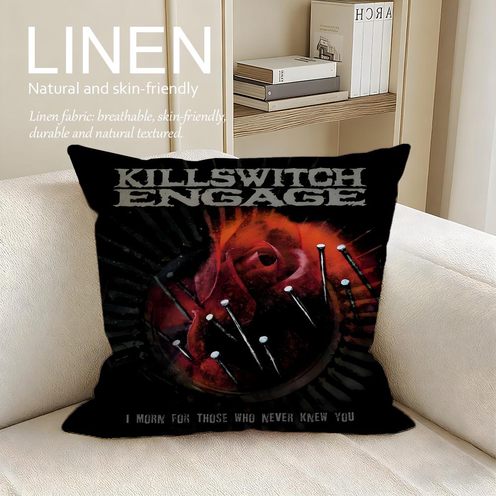 Music Killswitch Engage Cushion Cover Pillowcase Set Pcs x x Breathable Washable Sofa Cushion Cover