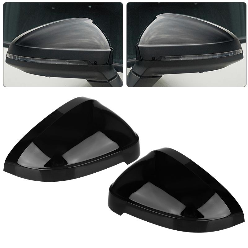 Außenspiegelkappenabdeckung ohne Spurhalteassistent für A4 S4 2016 2017 2018 links/rechts Spiegelabdeckung glänzend schwarz