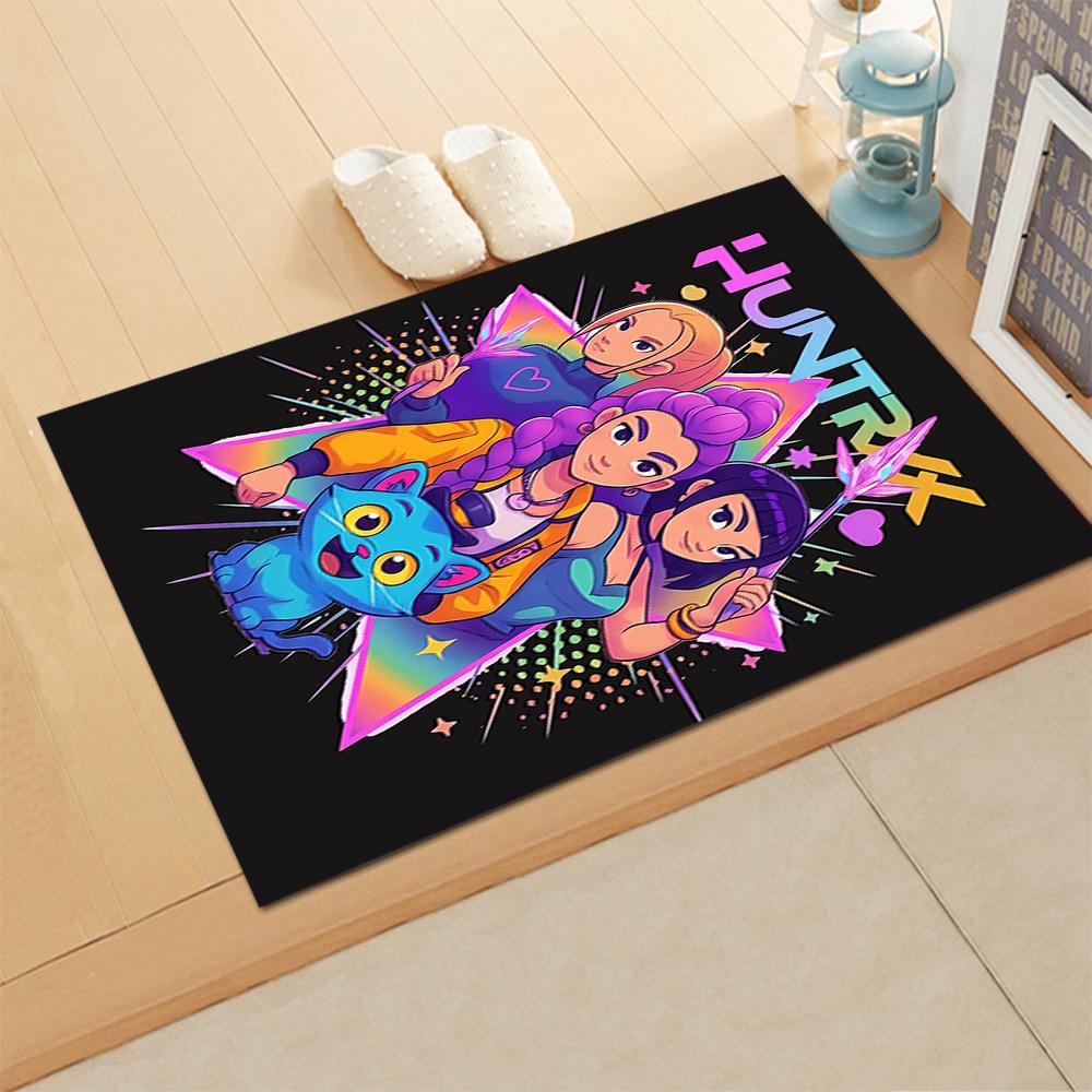 Magische Meisjes in Neonlichten vloerkleed voor woonkamers, slaapkamers, huisdecoratie en als cadeau.