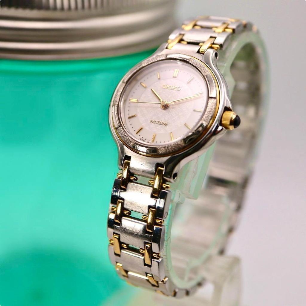 [USED] SEIKO Exceline Round Women's Watch 1156 with Box