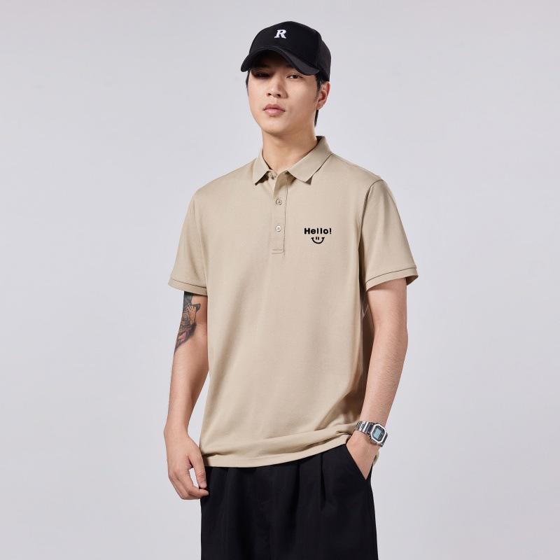 Men's Short-sleeved American POLO Shirt T-shirt Loose Lapel Summer New Men's Polo Shirt