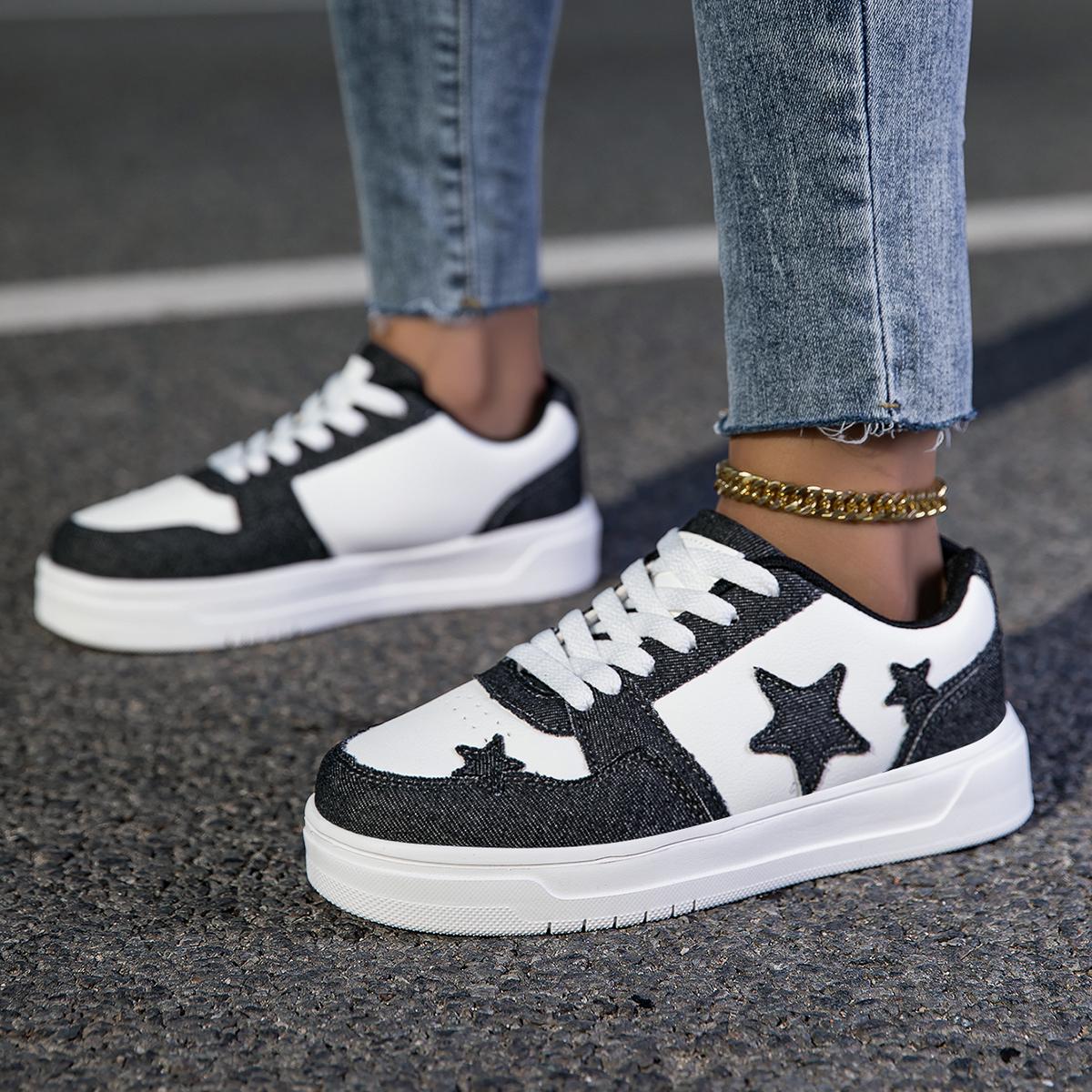 

ELUVA Женские кроссовки Осенние белые туфли Легкие Толстая подошва Нескользящие Обувь для скейтборда Унисекс Повседневные холщовые туфли для мужчин 45 чёрный