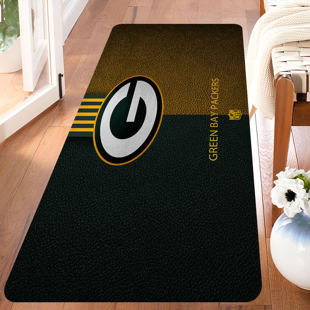 Green BayS PackerS Room Mats Anti-slip Absorb Water Long Strip Cushion Bedroon Mat Household Carpets