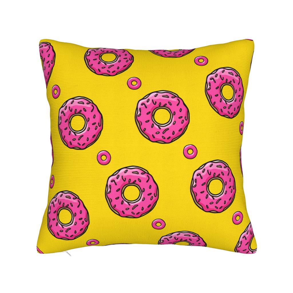 Homer SSimpsons Donut Pattern Pillow Cover Square Cushion Cover Fashion Pillow Case For Living Room Sofa