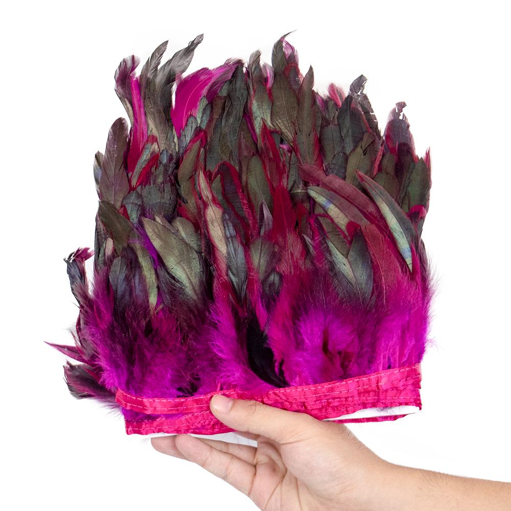 1M 2M 5M 10Meter Natural Rooster Feathers trim fringe 15-20cm Ribbon plumes For Craft ribbon fringe for skirt Party clothing