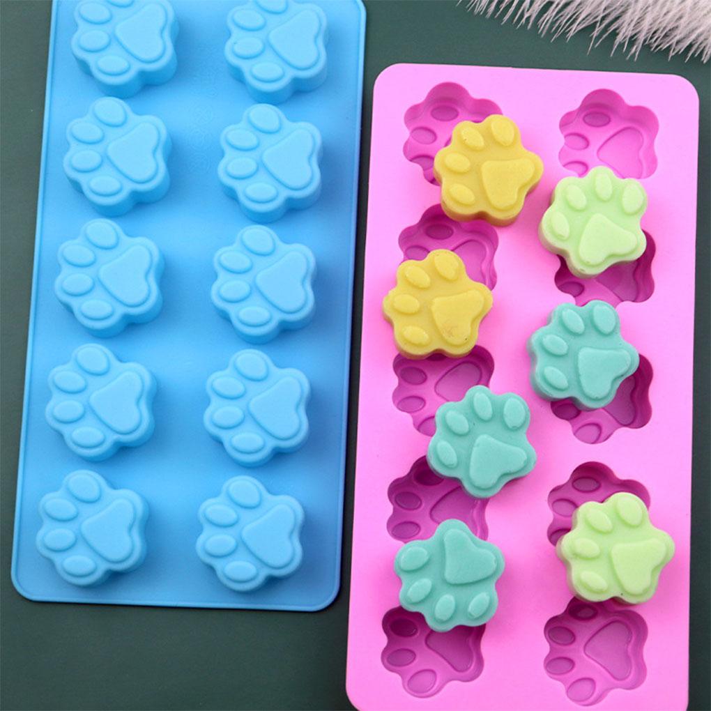10-grids Mousse Cake Mold Silicone Pastry Dessert Cute Mould Pudding Chocolate Bakeware Baking Molds Bakery Restaurant