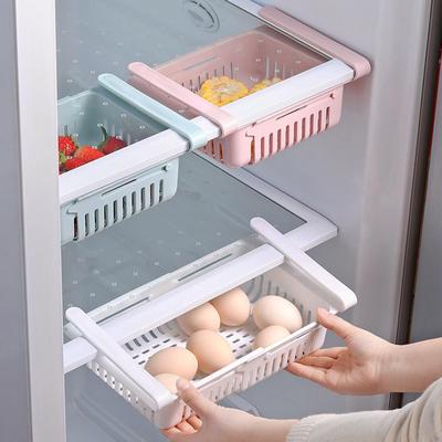 Retractable Kitchen Fridge Organizer Slide Under Shelf Drawer Box Rack Holder AVE