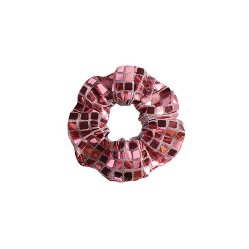 Women's Sequin Hair Band Solid Rubber Bands Hair Ties Ponytail Holder Rubber Bands Girls Hair Accessories Headdress