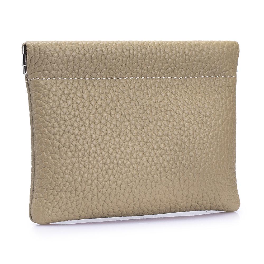 Damen Mini Leder Federclip Geldbörse - Aufbewahrungstasche für Kopfhörer und Münzen