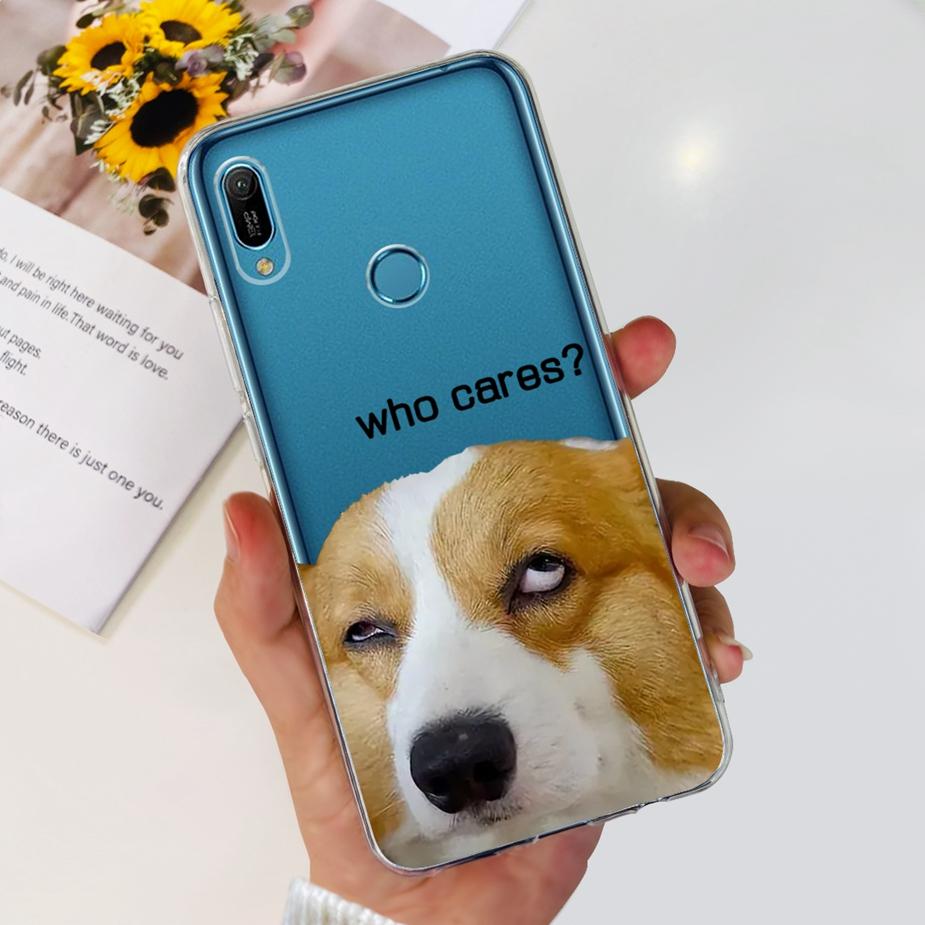 For Huawei Y6 2019 Case Y6 Prime 2019 Fashion Painted Cover Clear Silicone Phone Case For Huawei Y6s 2019 Y6 Pro 2019 Soft Shell