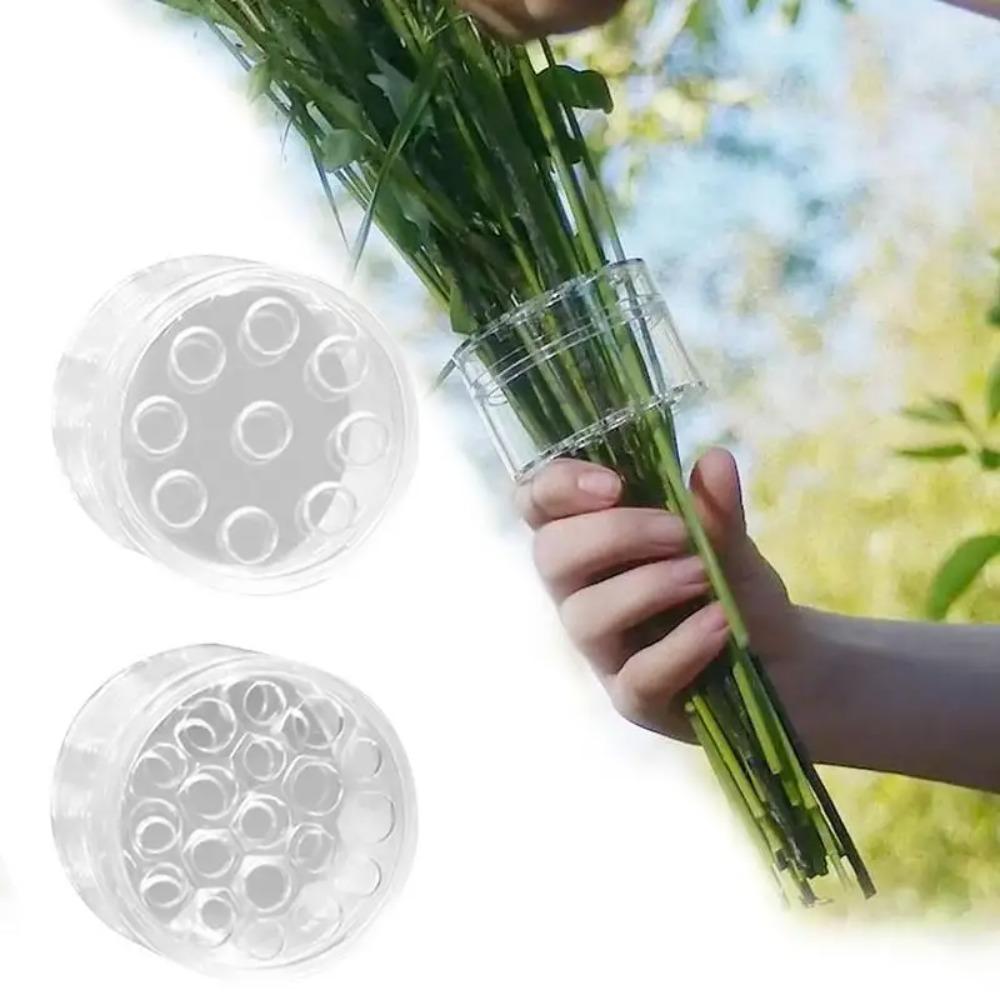 

Round Spiral Ikebana Stem Holder Transparent Bouquet Floral Arranger Holder Home S