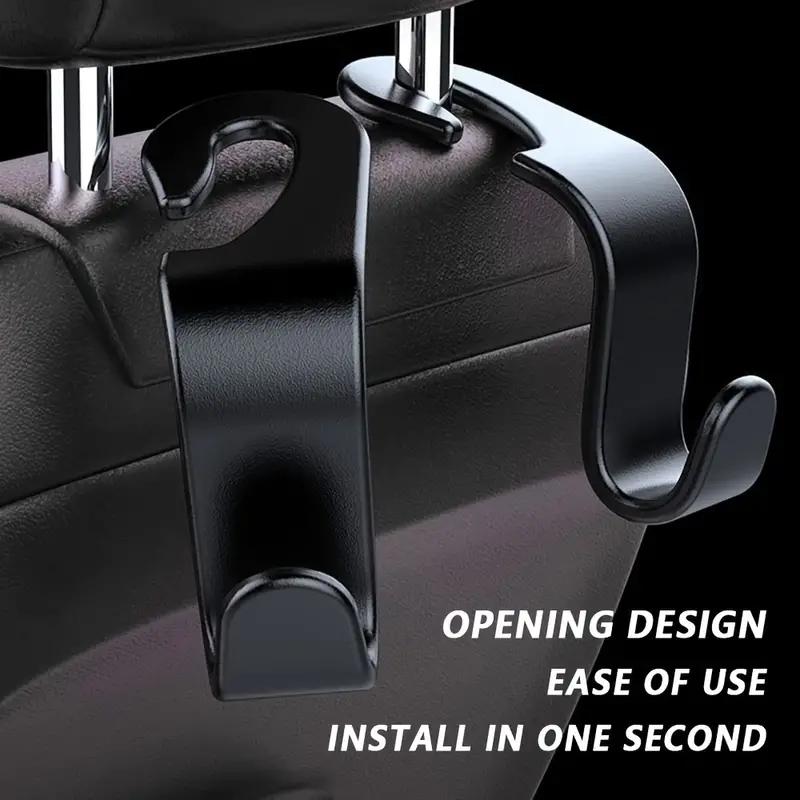 Universal Car Headrest Back Seat Hook Seat Hanger Vehicle Organizer Holder for Handbags Purses Coats and Grocery Bag