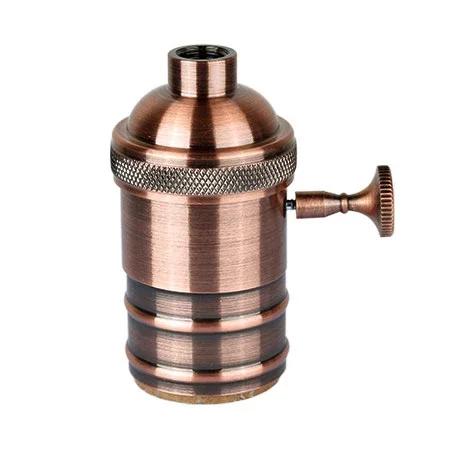 1/5PCS Vintage E26/E27 Retro Vintage Edison Industrial Light Bulb Lamp Holder Socket With Switch Copper Pendant Lamp Holder