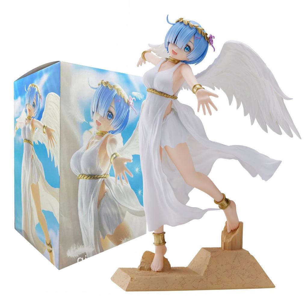20CM Anime Figur Re:Life In A Different World From Zero Super Ghost Angel Rem Modell Spielzeug PVC Sammlung Schreibtischornamente