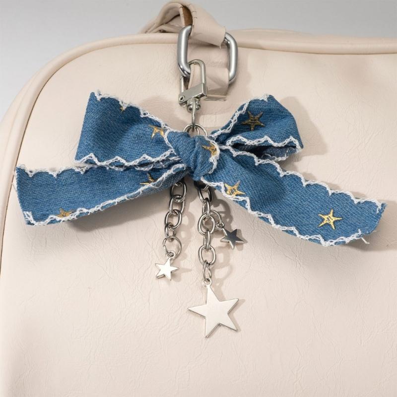 Vintage Cowboy Star Tassels Keychain With Adjustable Chain Detachable Ornaments For Bags And Phone Accessories