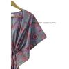 Indian Floral Printed Hippie Grey Cotton Women Maxi Beach Cover up Caftan Dress CKFTN-SCRN-FULL-BUYIT-158
