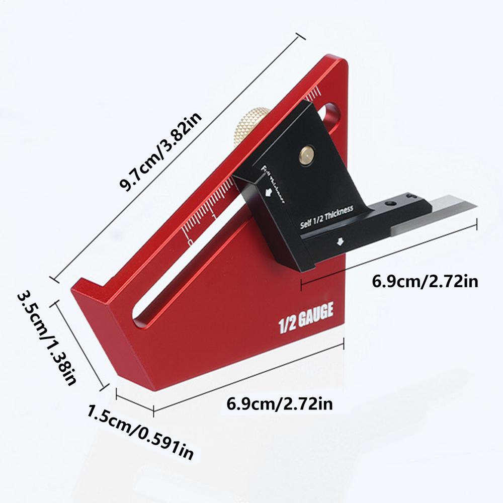 

Center Finder Center Scriber Aluminum Alloy Precision Compact Scriber Fit Less Than 58mm Thick For Engineering Template Drilling червоний