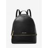 Leah Pebble Leather Zip Backpack Medium 35s5grab2l1 Black