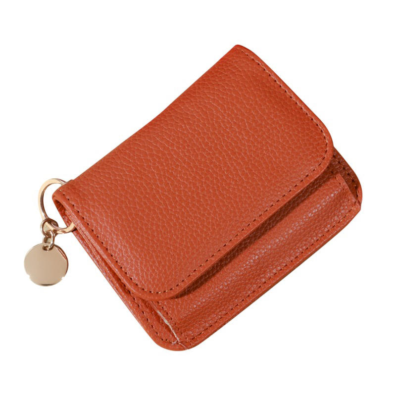 

Vintage Solid Color Short Wallet, Portable Bifold Coin Purse, Women s Credit Card Holder