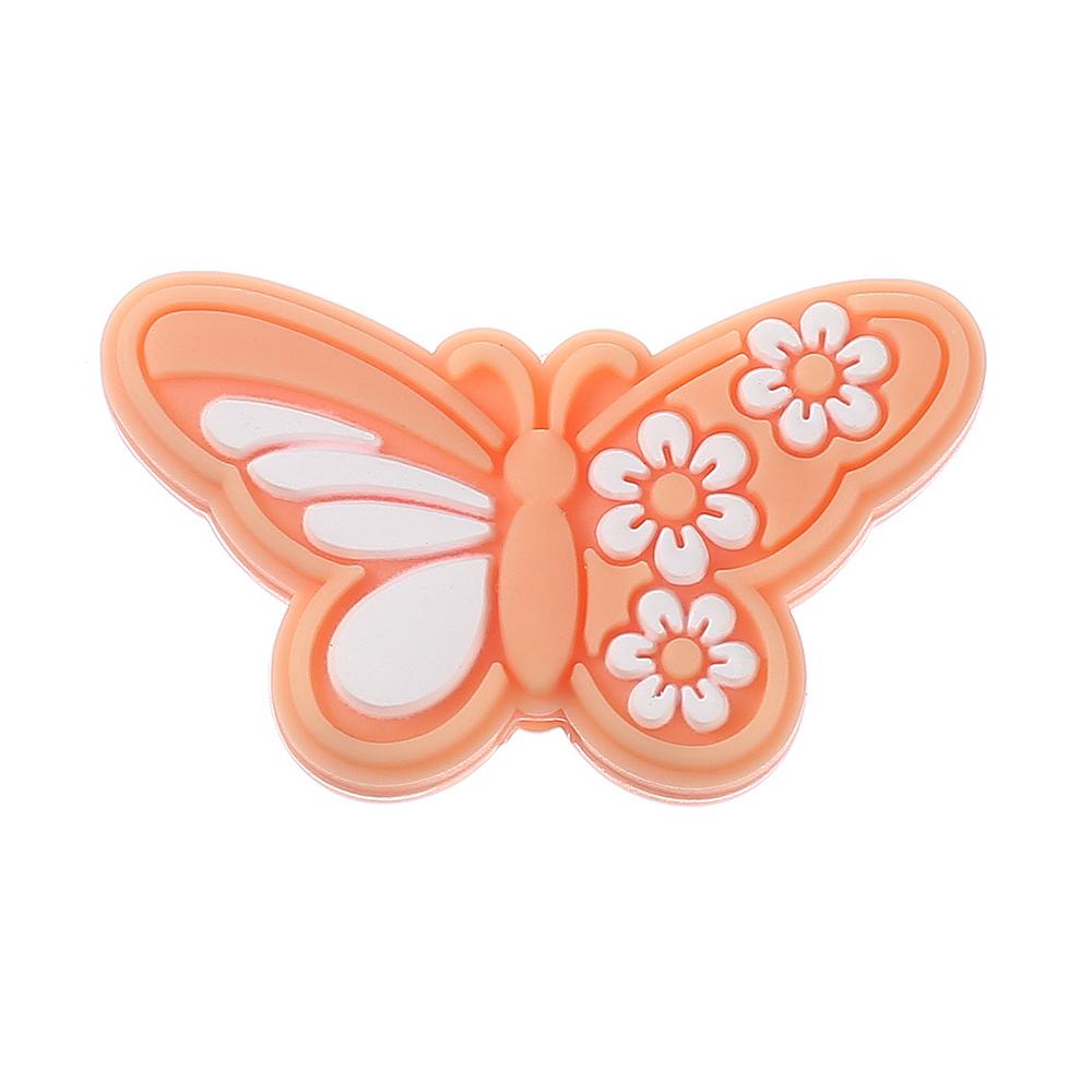 10Pcs 19x32mm Cartoon Butterfly Silicone Beads Food Grade Teether Bead For Jewelry Making DIY Pacifier Chain Necklace Bracelet
