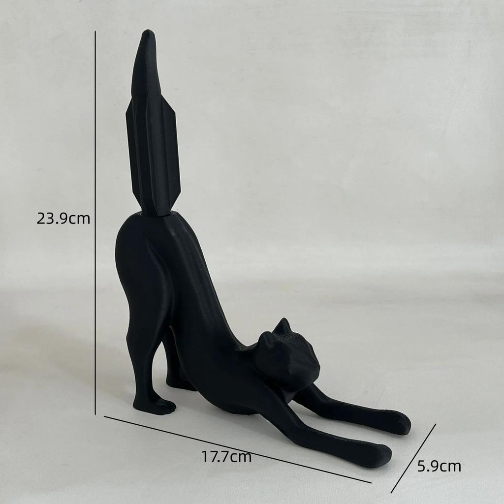 1Pcs Handcrafted Cat Pet Sculpture Cute Cat Desktop Decoration 3d Printed Simulation Ornament For Party Home