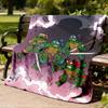 1pc Turtles Outdoor Flannel Blanket, Lightweight Warm Cozy for Travel Camping Office Soft Polyester Fabric