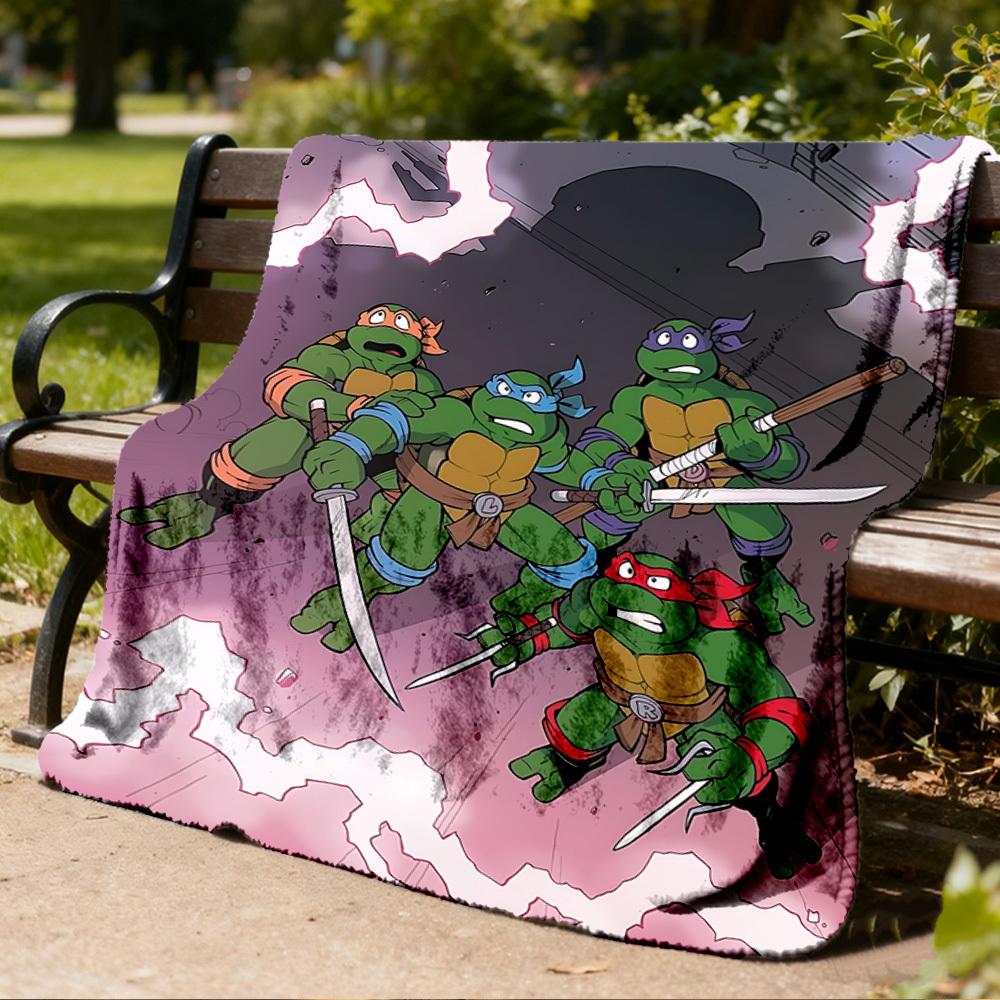 1pc Turtles Outdoor Flannel Blanket, Lightweight Warm Cozy for Travel Camping Office Soft Polyester Fabric