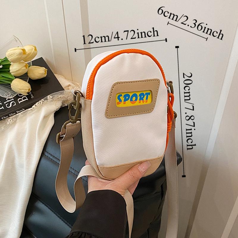 Casual Small Square Bag Large Capacity Mobile Phone Pouch Canvas Crossbody Bag  Travel