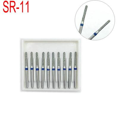 1 låda FG Dental Burs Diamantborrar 1,6 mm skaft Tandblekningsmaterial för höghastighetshandstycke SR-11