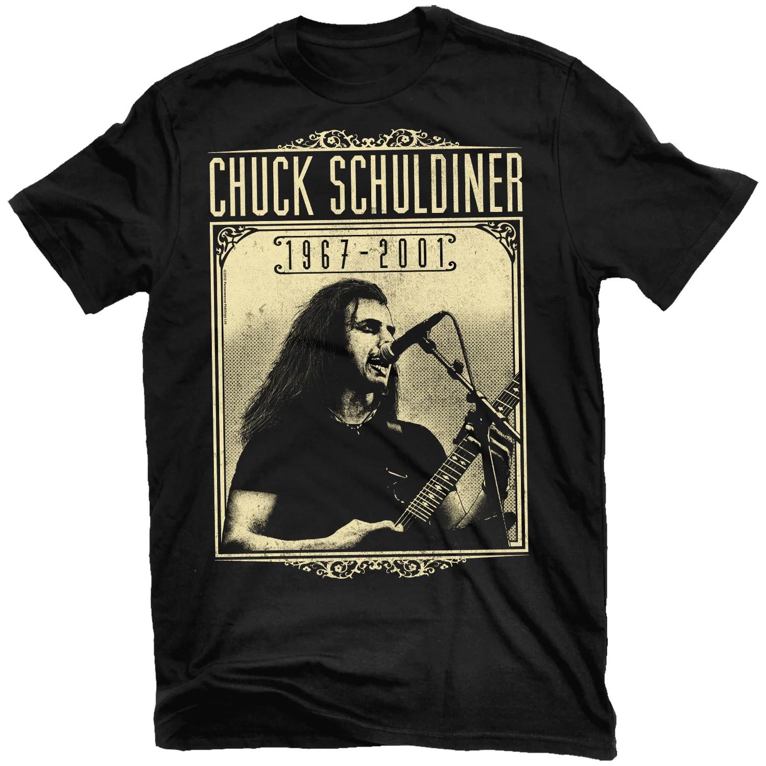 Vtg Chuck SCHULDINER 1967 2001 Cotton Black All Size T Shirt For Men CM054 XXL