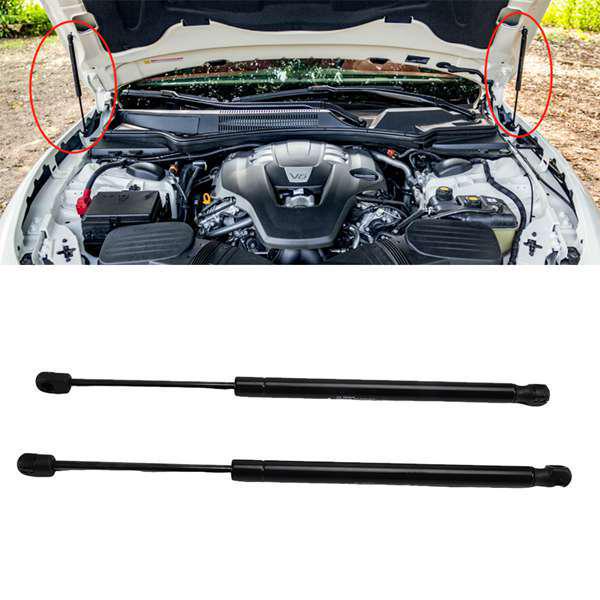 Pair of Hood Support Rods for 2014-2017 Maserati Ghibli, Left & Right. None